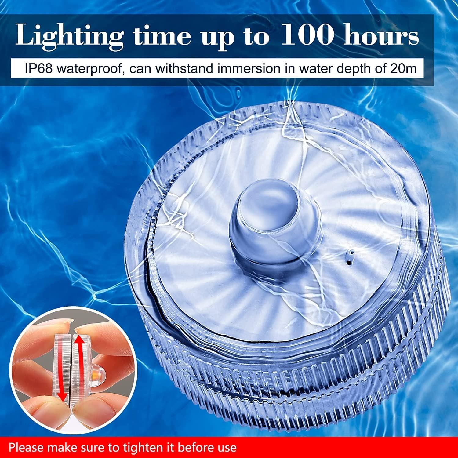 Luces LED Sumergibles HL 12pcs Blancas Cálidas 100 Horas