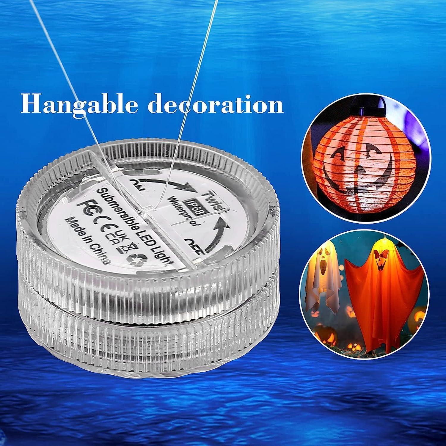 Luces LED Sumergibles HL 12pcs Blancas Cálidas 100 Horas