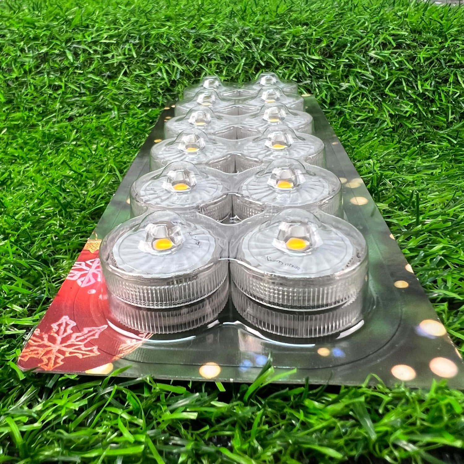 Luces LED Sumergibles HL 12pcs Blancas Cálidas 100 Horas