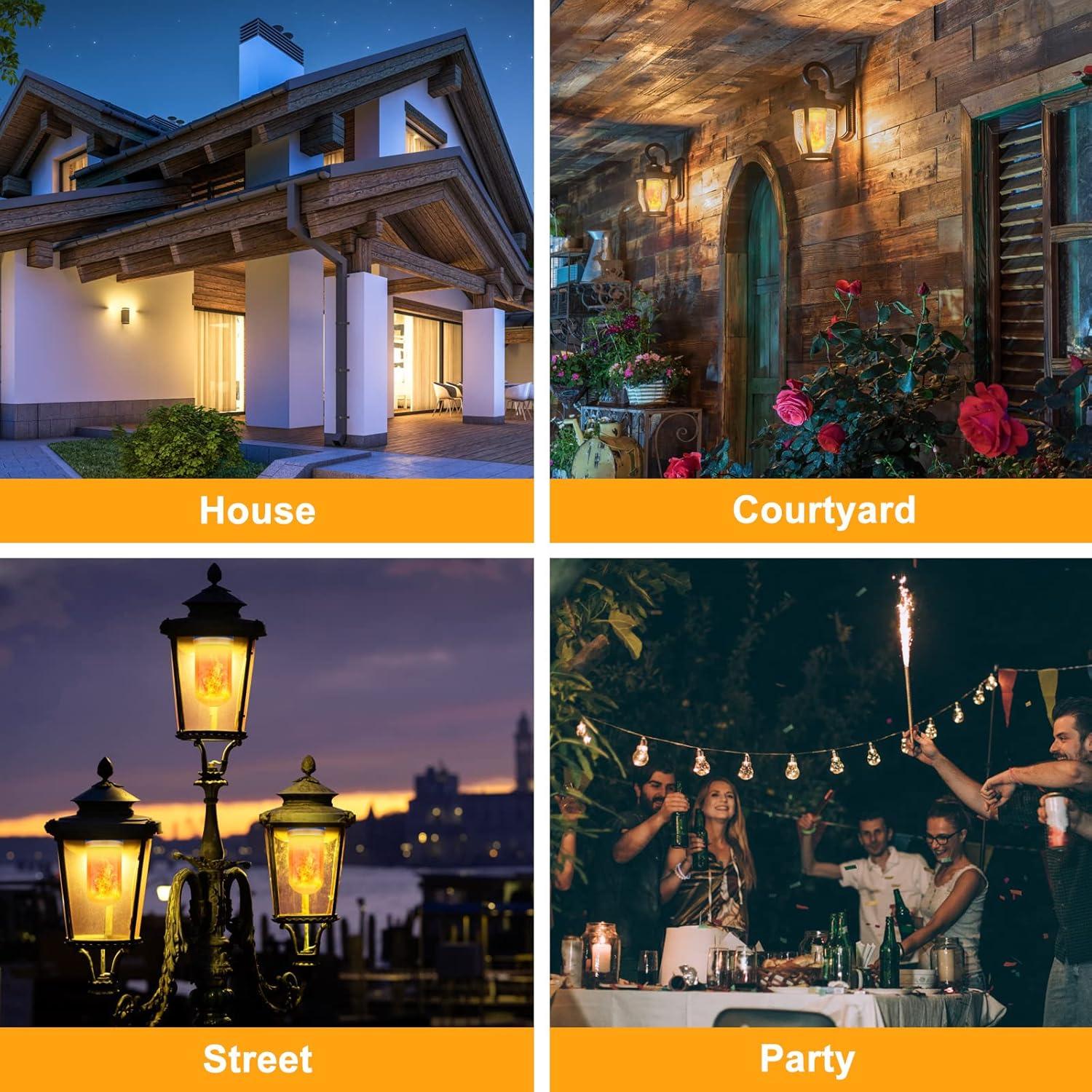 Bombillas LED de Llama CPPSLEE E26 3W Amarillo 4 Modos