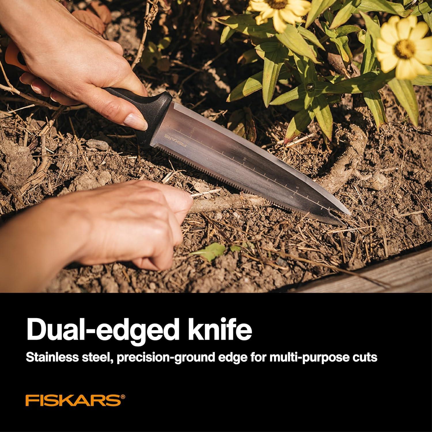 Cuchillo de Jardín Fiskars Hori Hori 40.4 cm con Funda