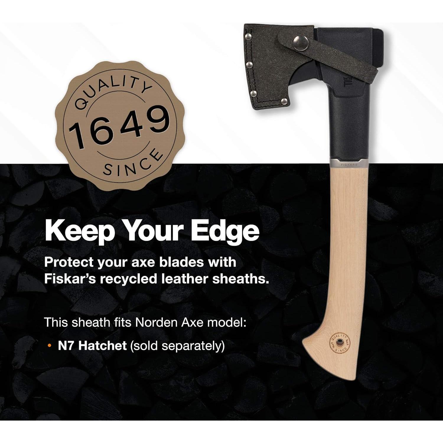 Funda de Hacha de Cuero Ecológico Fiskars 18.6x9.8cm
