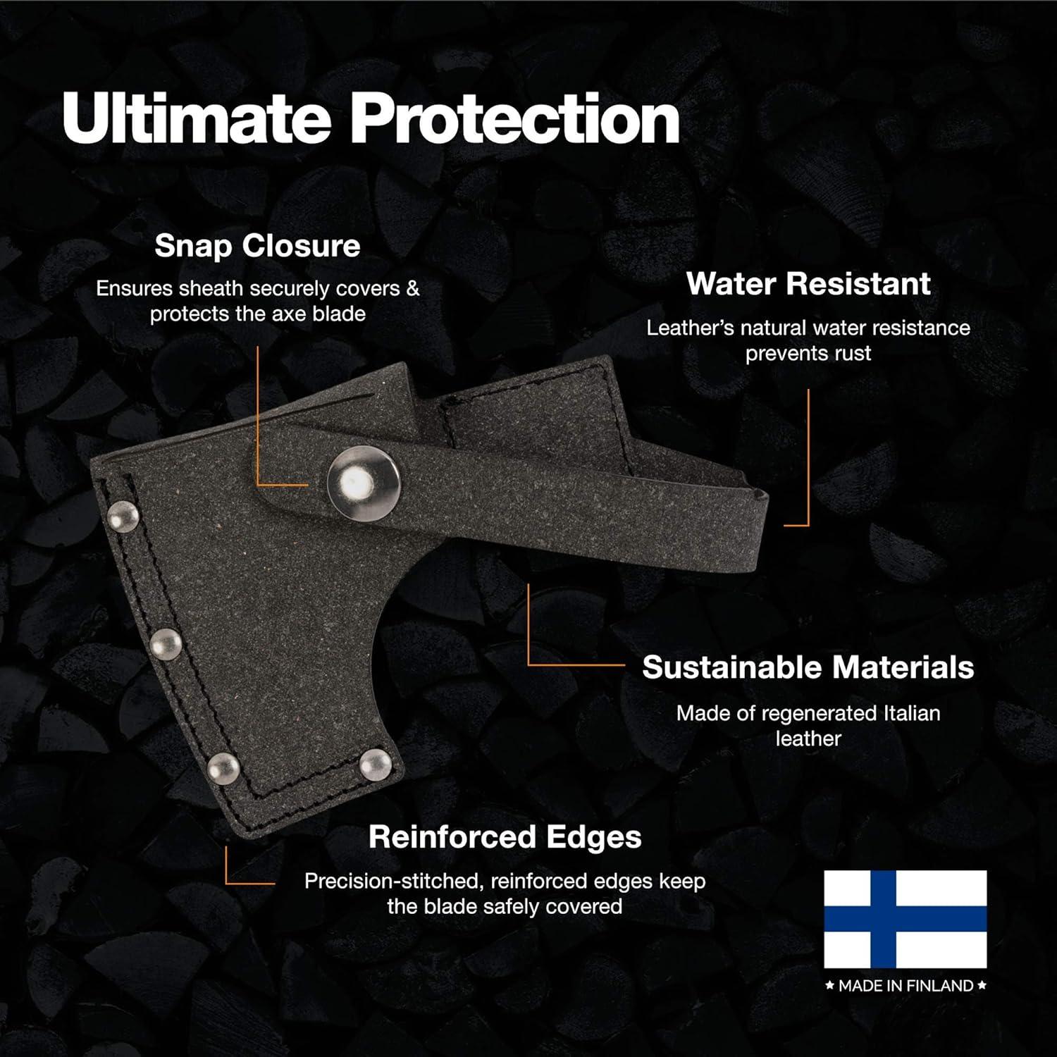 Funda de Hacha de Cuero Ecológico Fiskars 18.6x9.8cm