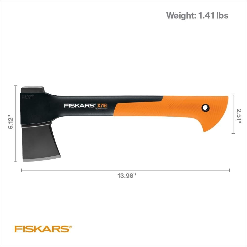 Conjunto de Preparación de Madera Fiskars: Hacha X7 y Afilador