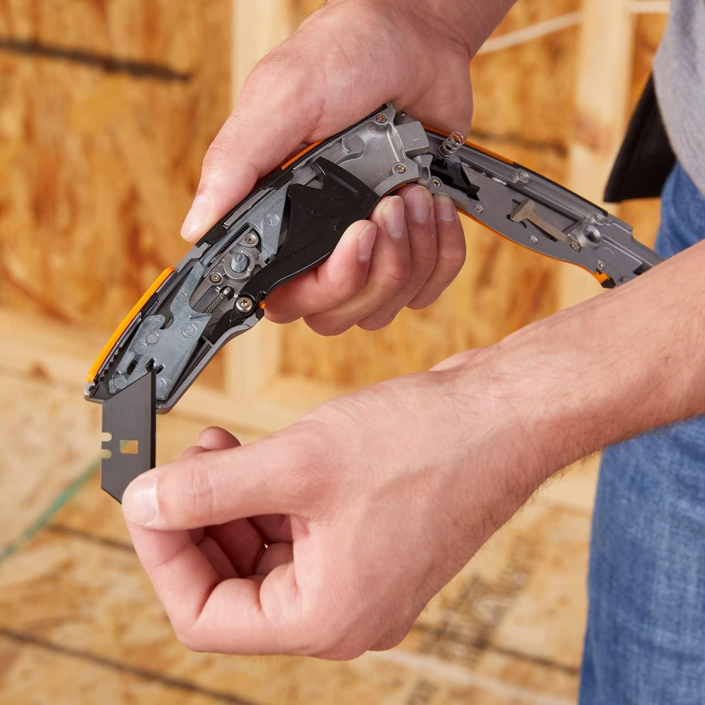 Cuchillo de Utilidad Fiskars Pro Safety - Hoja Retráctil Automática