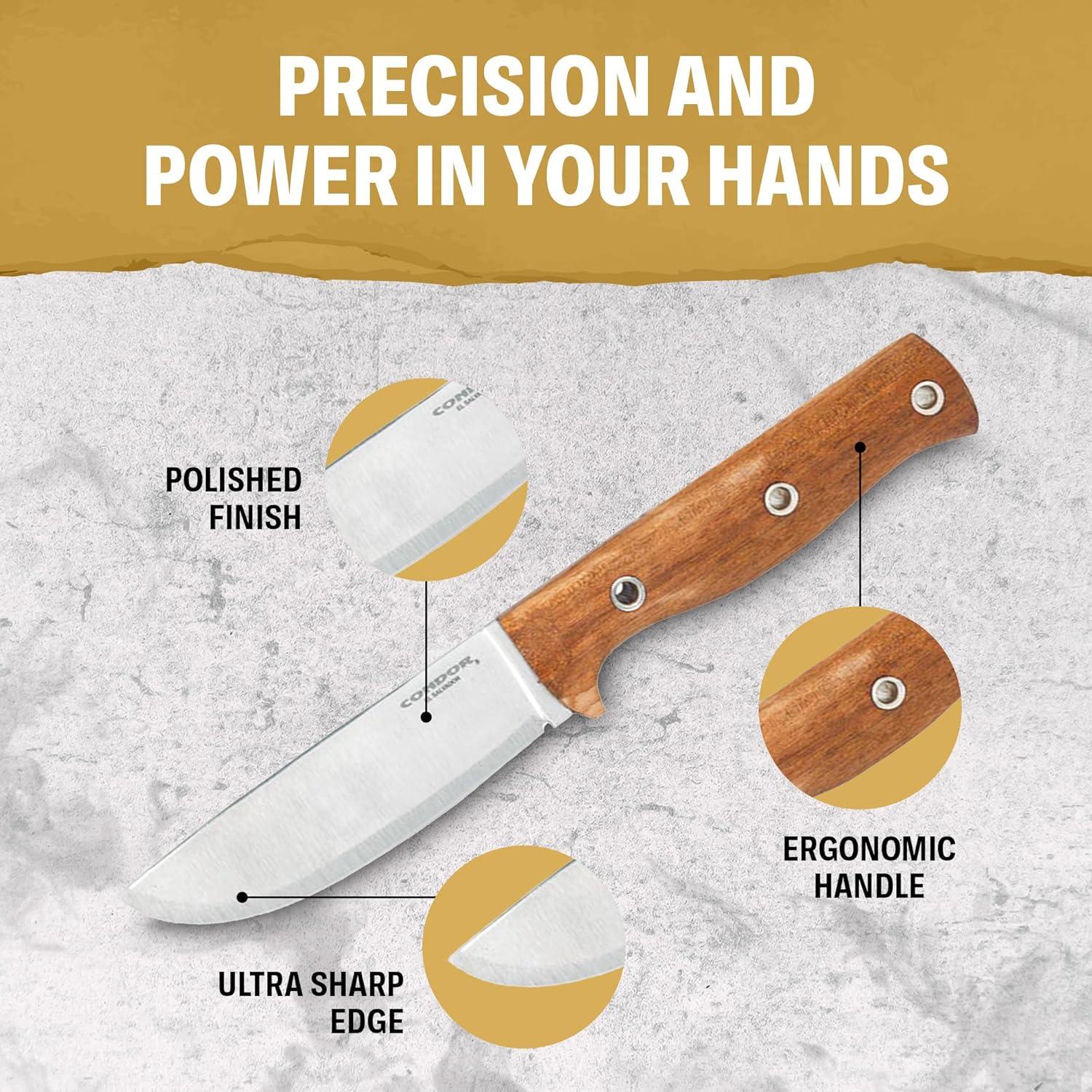 Cuchillo Fijo Condor CTK390045HC para Camping 11.43cm