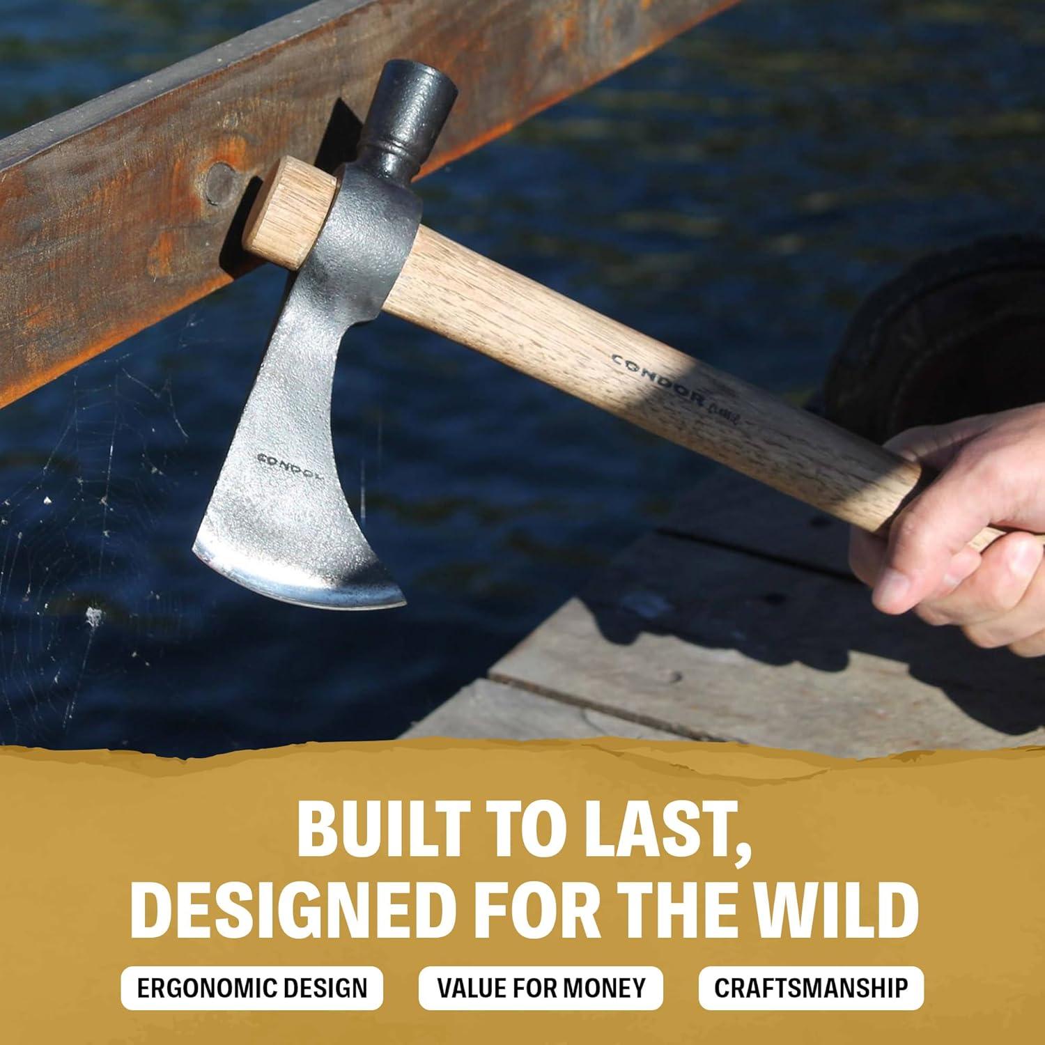 Hacha Tomahawk Condor 19" de Acero Alto Carbono 1060