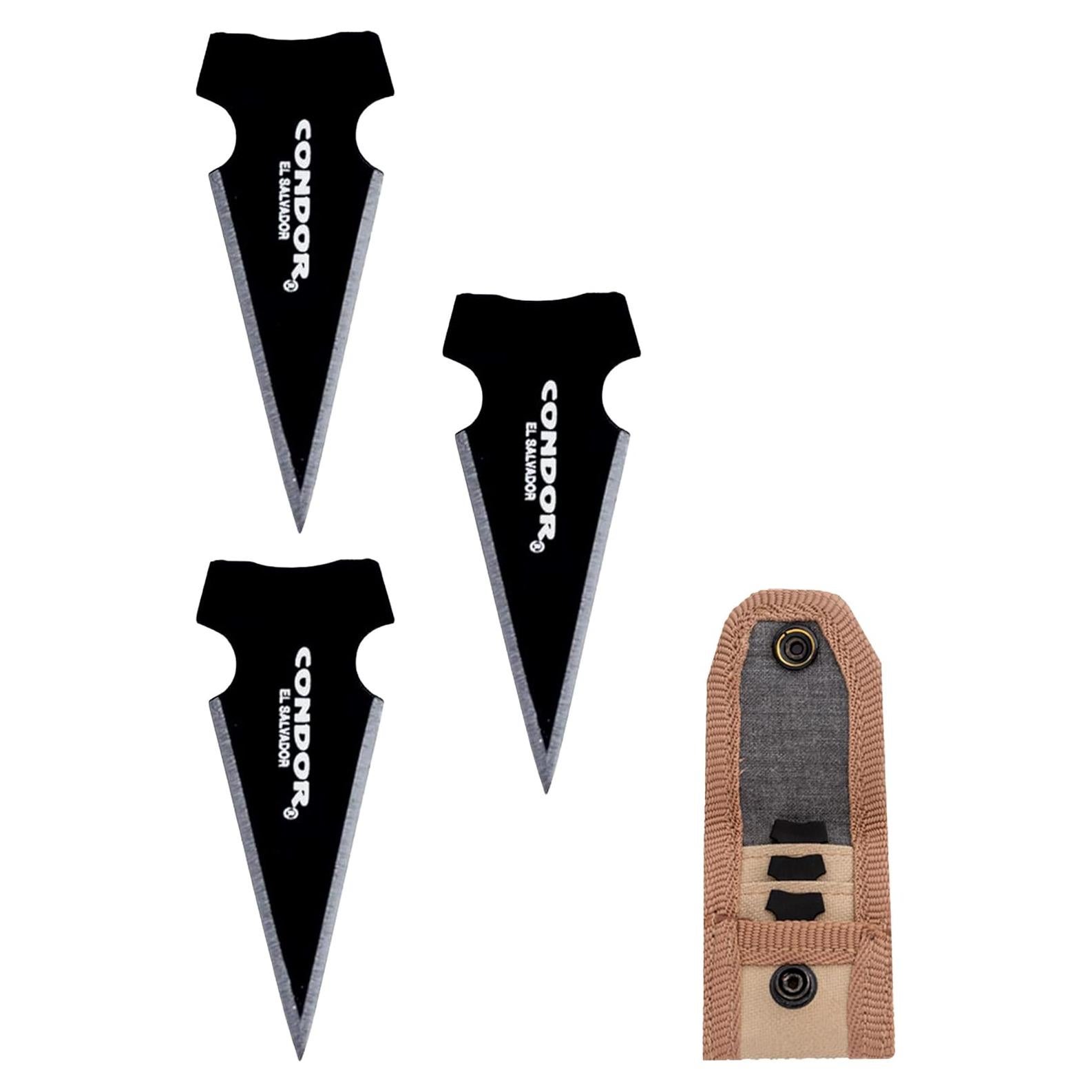 Puntas de flecha Saighead Condor | Acero inoxidable 420 HC | Juego de 3