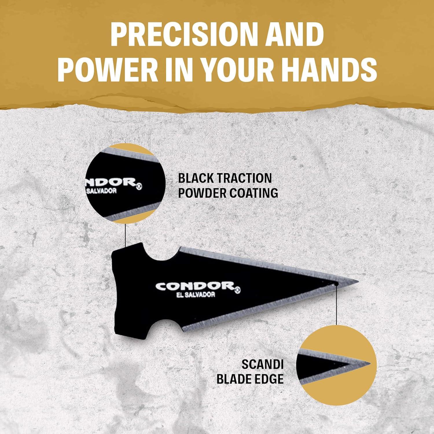 Puntas de flecha Saighead Condor | Acero inoxidable 420 HC | Juego de 3