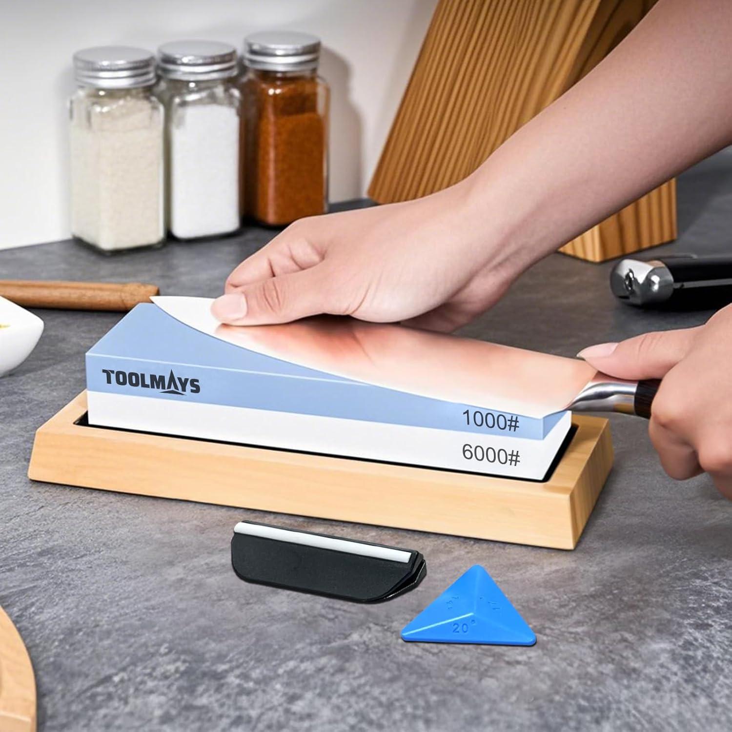 Kit de Afilado TOOLMAYS con Piedras Doble Grano 1000/6000