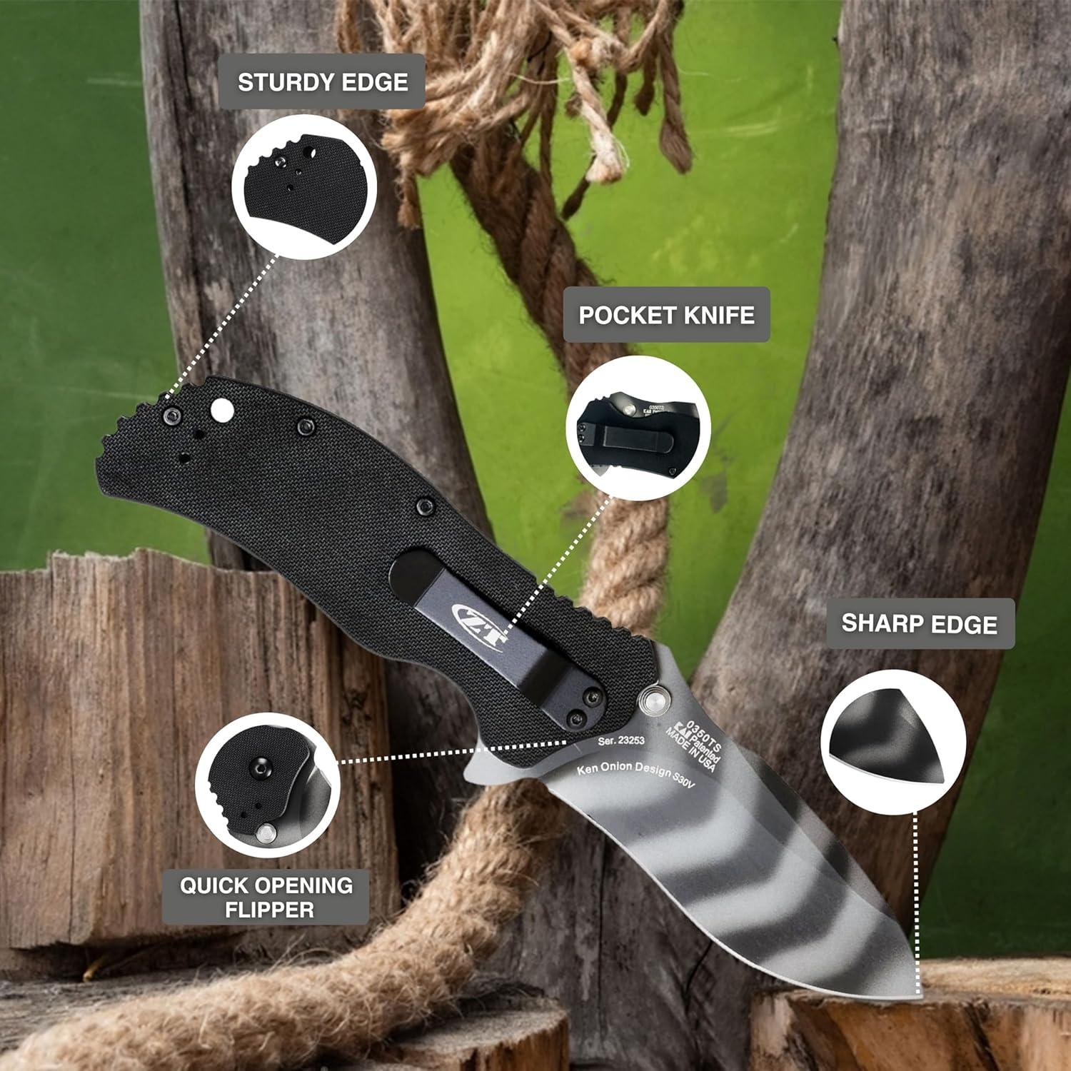 Cuchillo Plegable Zero Tolerance 0350TS - Acero Inoxidable 8.25 cm
