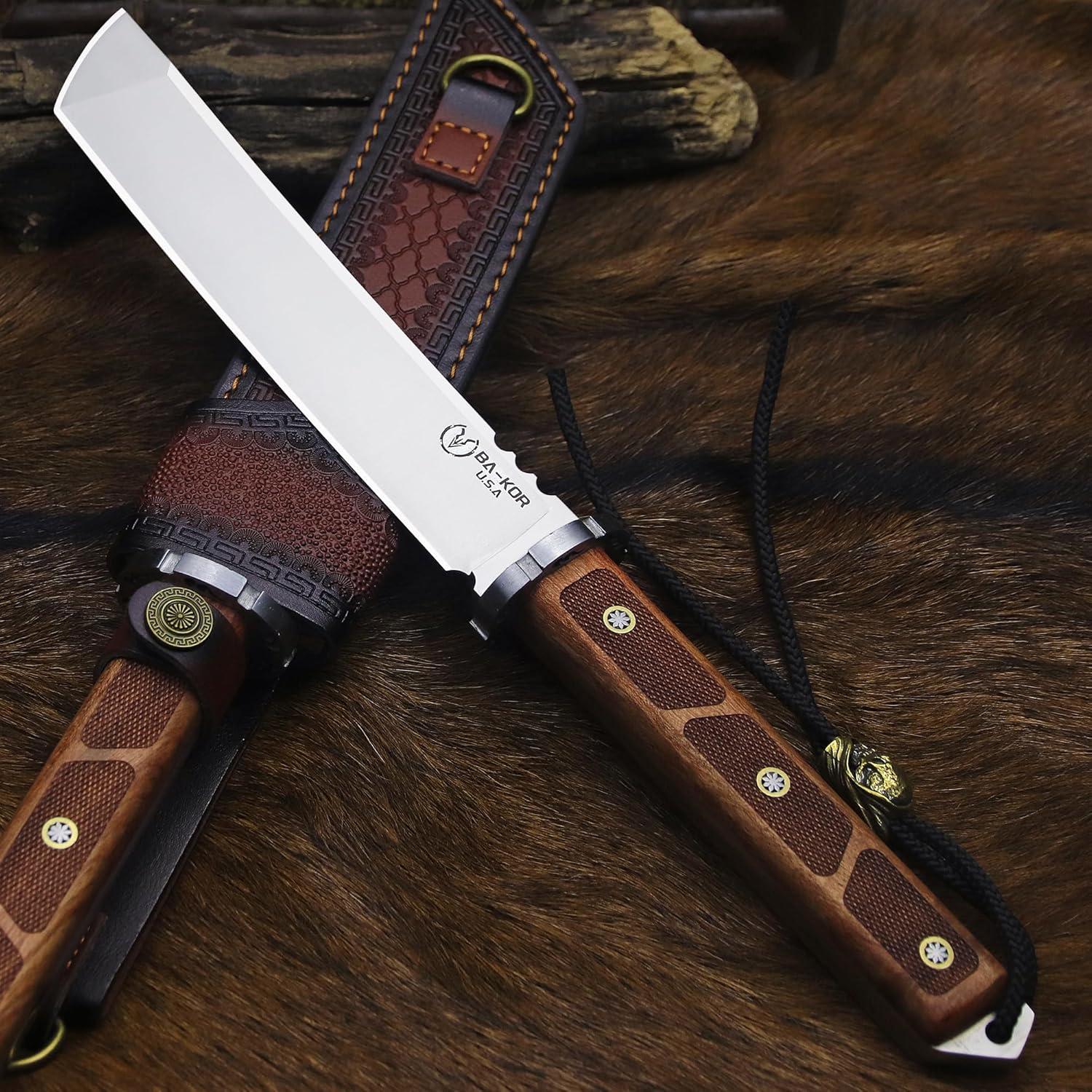 Cuchillo Fijo BA-KOR 39.6cm Acero 9Cr18MoV Mango Madera