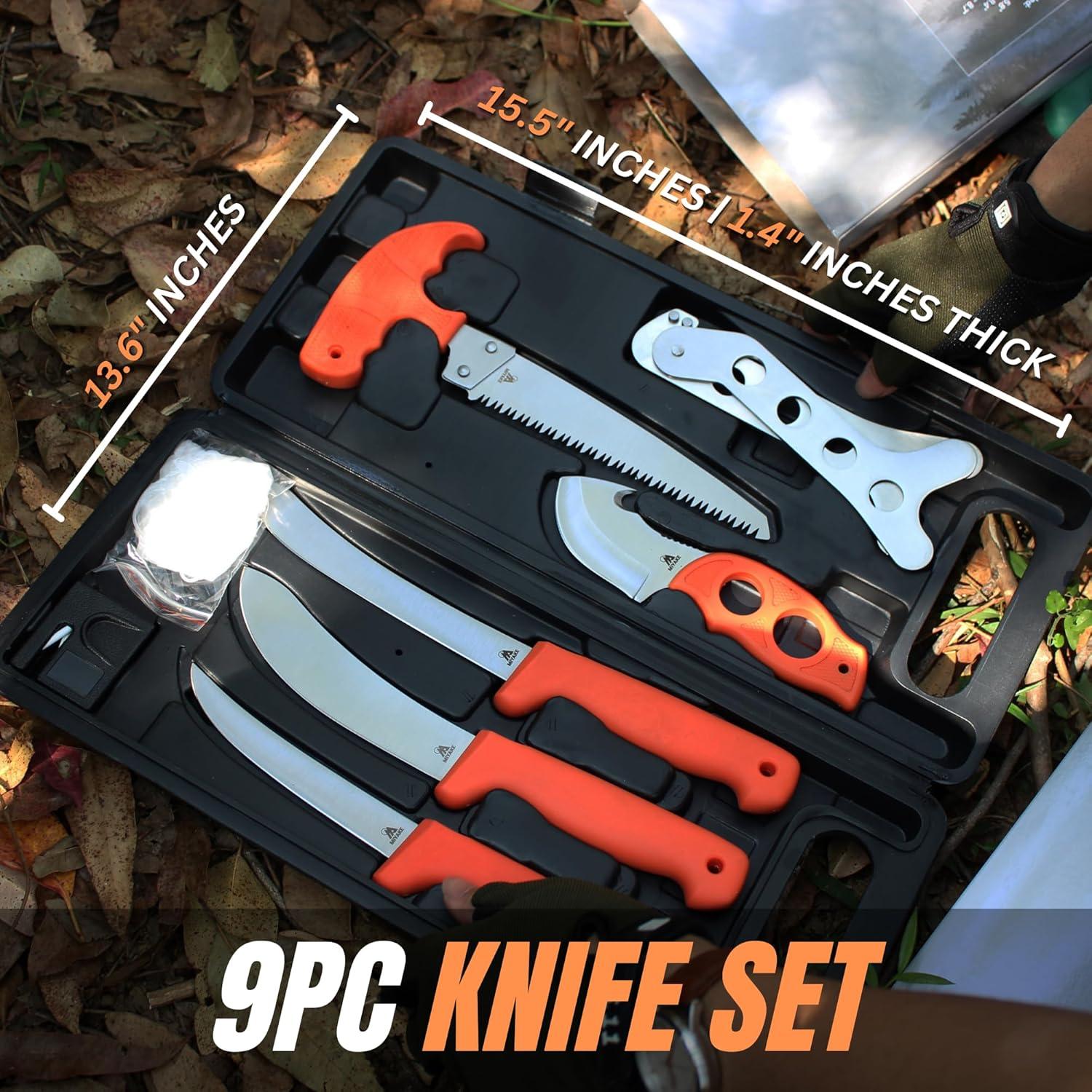 Set de Cuchillos de Caza Miyake 9PC - Procesamiento de Juego