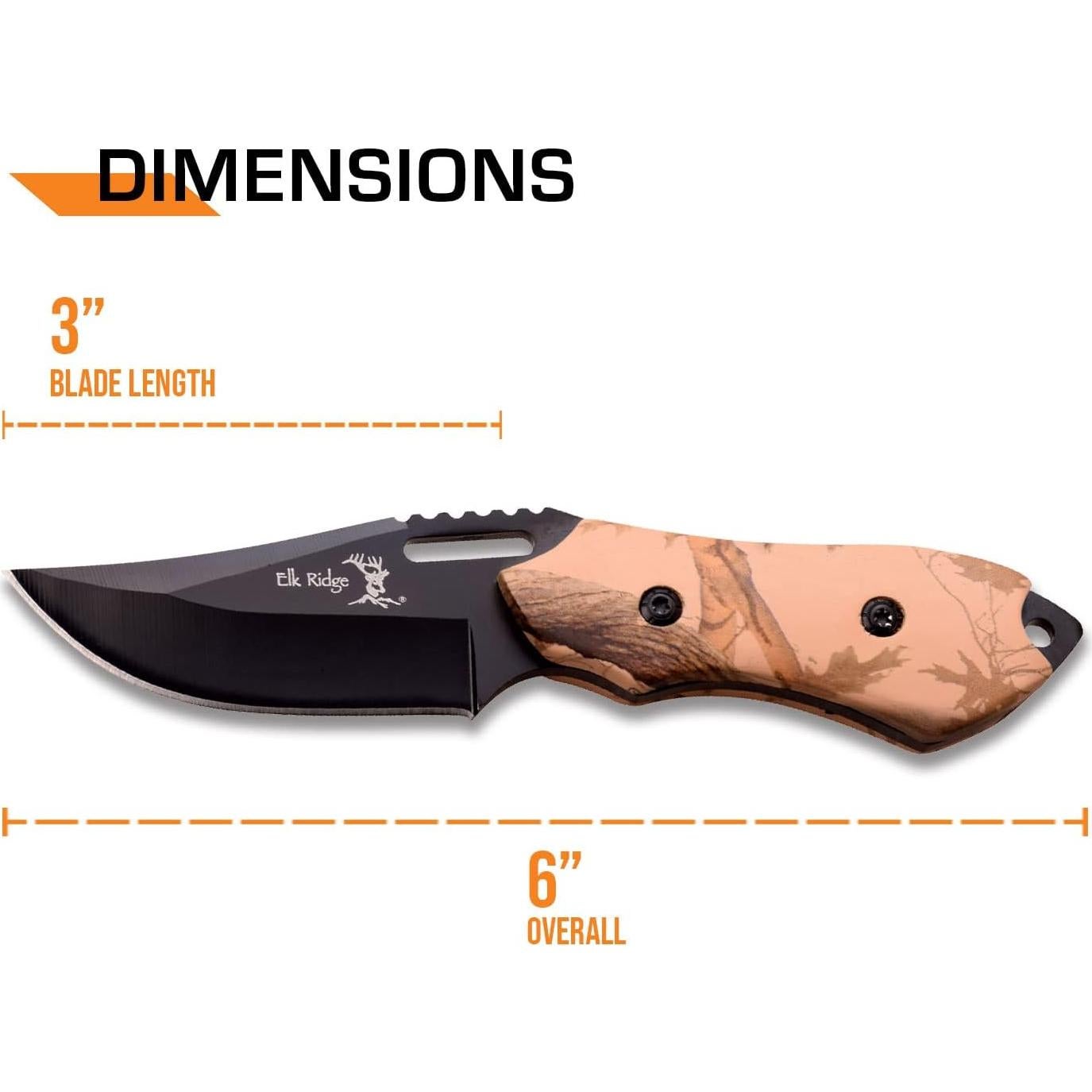 Cuchillo de Hoja Fija Elk Ridge 562BC - 15.24 cm Acero Inoxidable