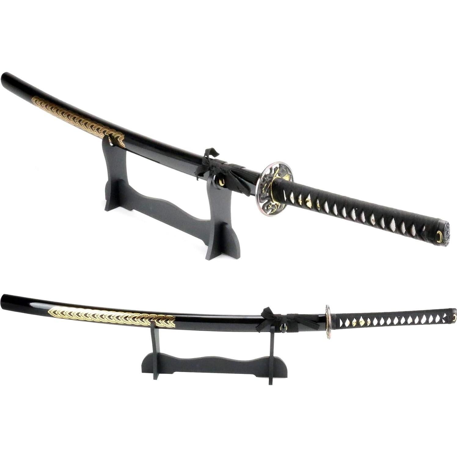 Katana Samurai Hecha a Mano Vulcan Gear 71.1 cm con Soporte