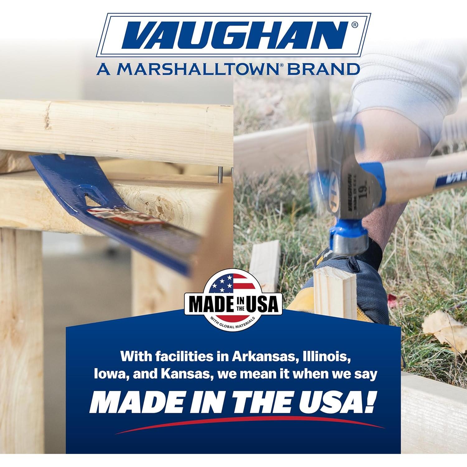 Hacha de media pulgada Vaughan SH2, 22 oz, mango de hickory