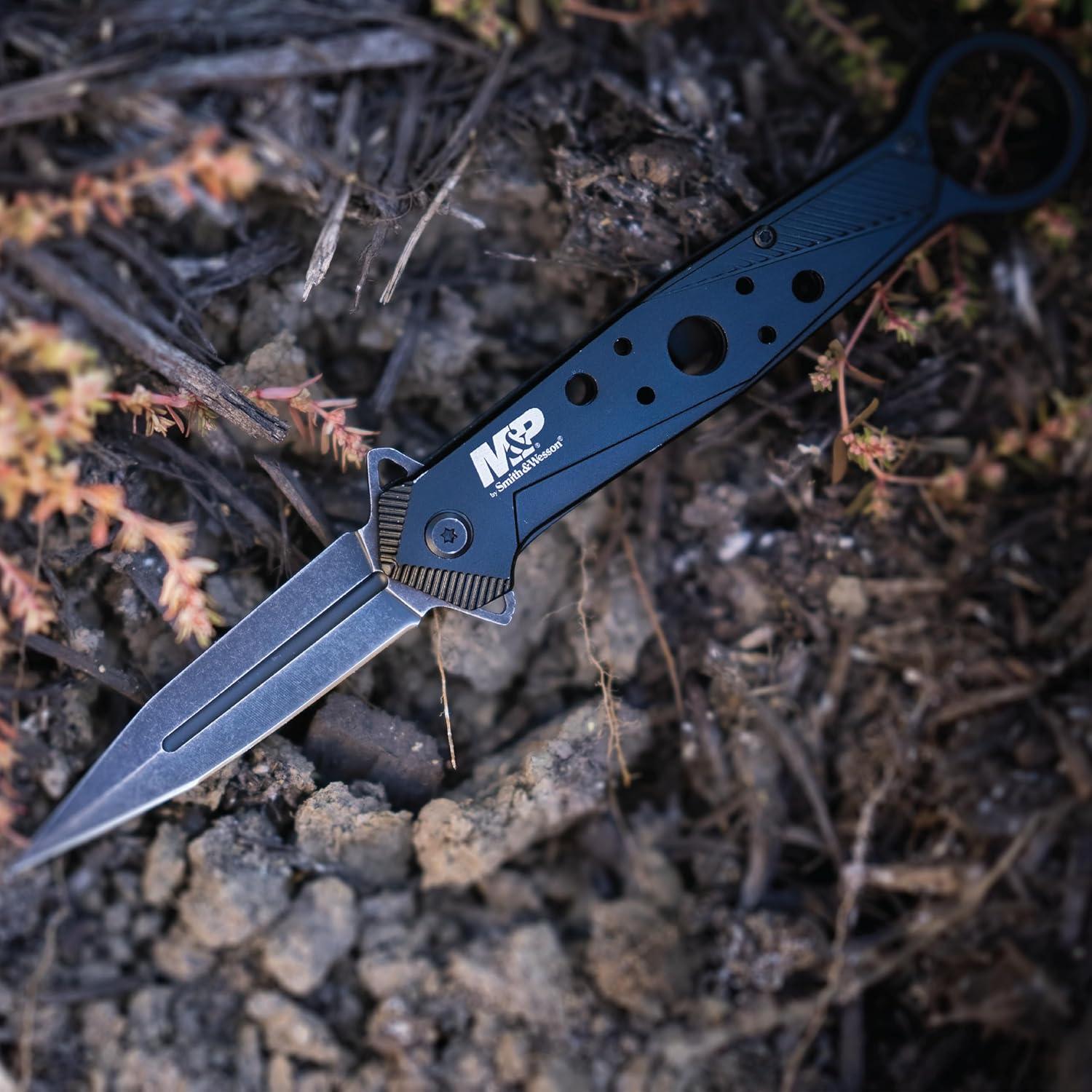 Cuchillo Plegable Smith & Wesson M&P Punta de Lanza 22.2 cm