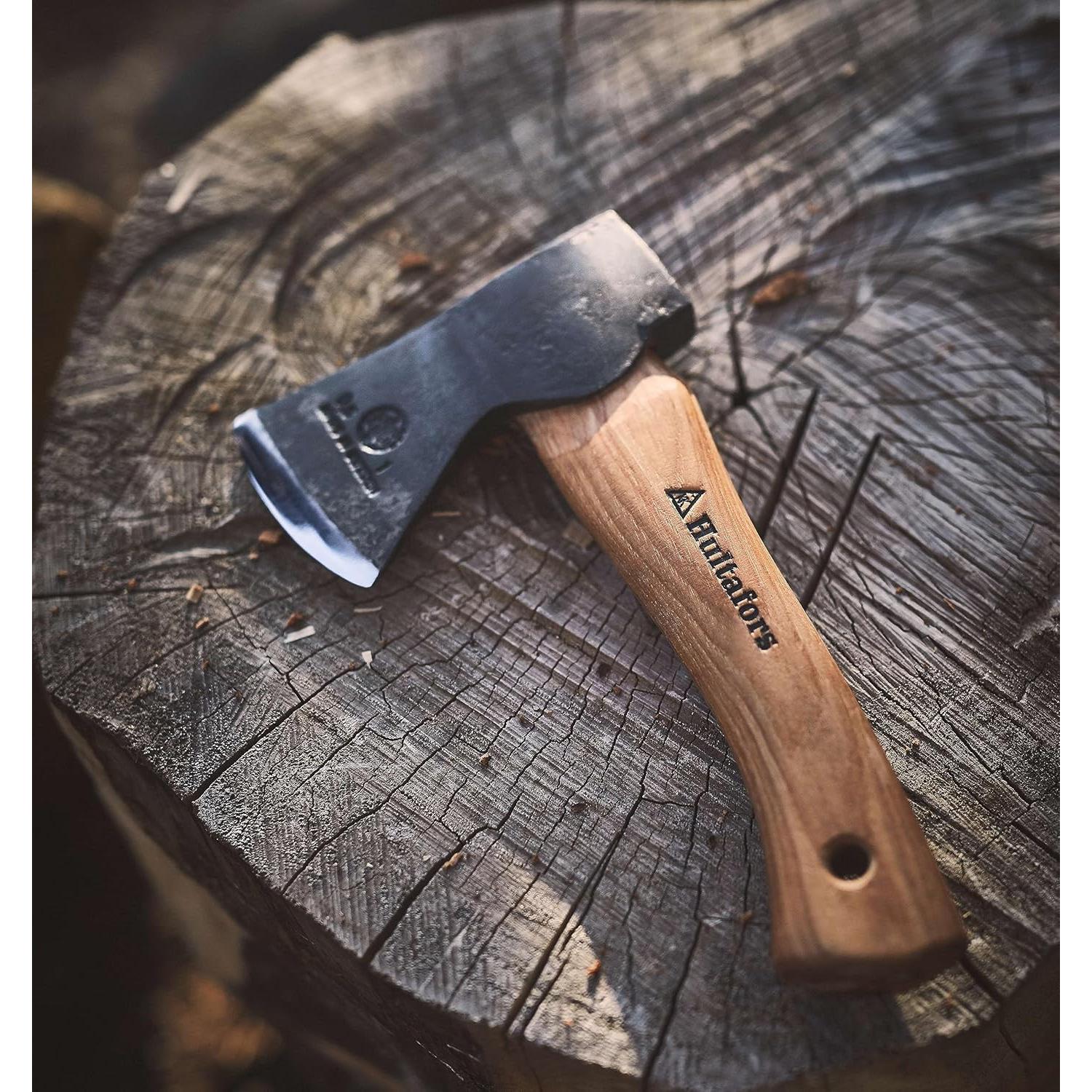 Hacha Mini de Escalada Hultafors 75mm con Funda de Cuero