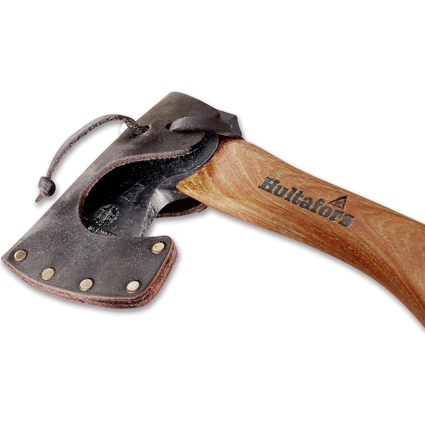Hacha Mini de Escalada Hultafors 75mm con Funda de Cuero