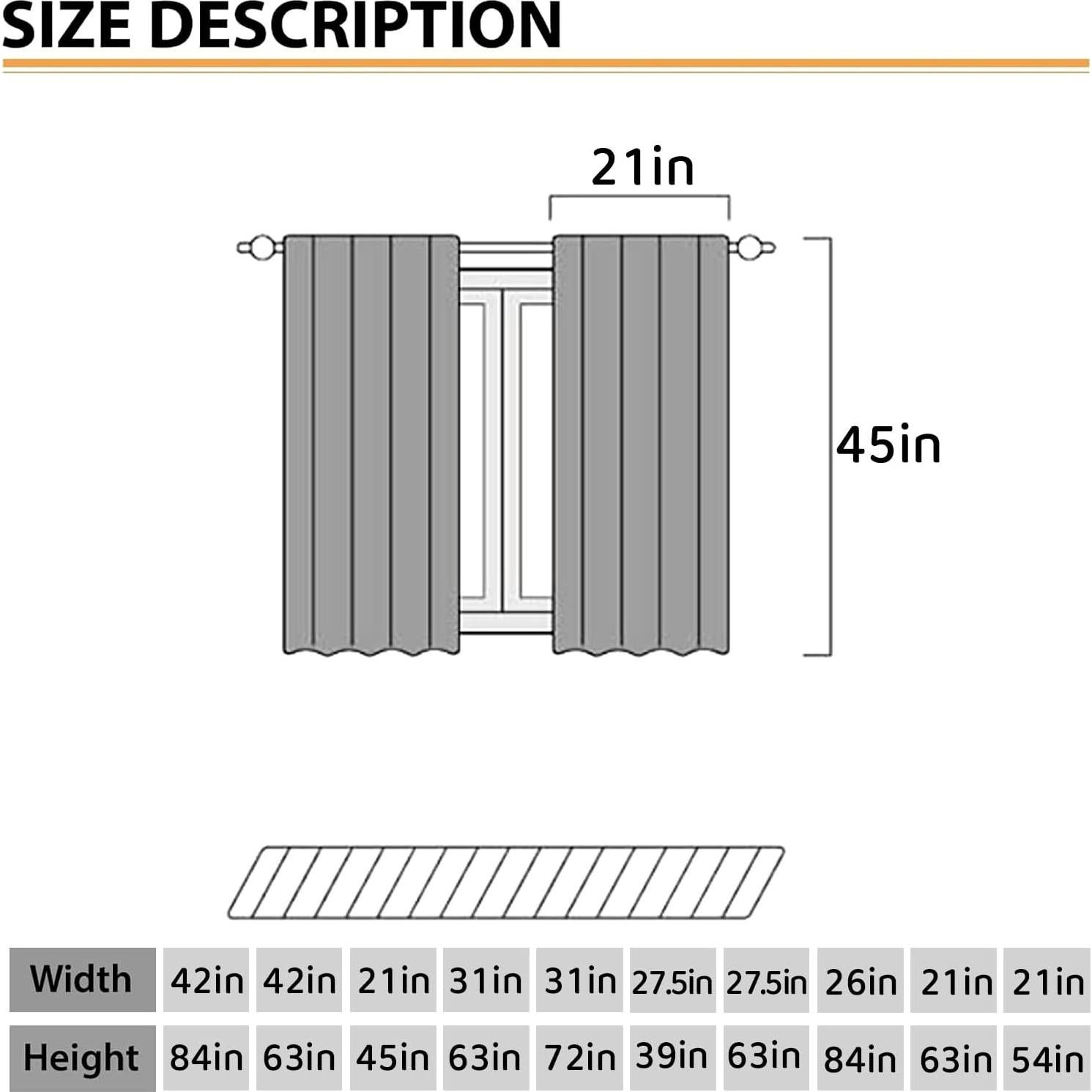 Cortinas Lnepty Retro Rústico 2 Paneles 53x114 cm