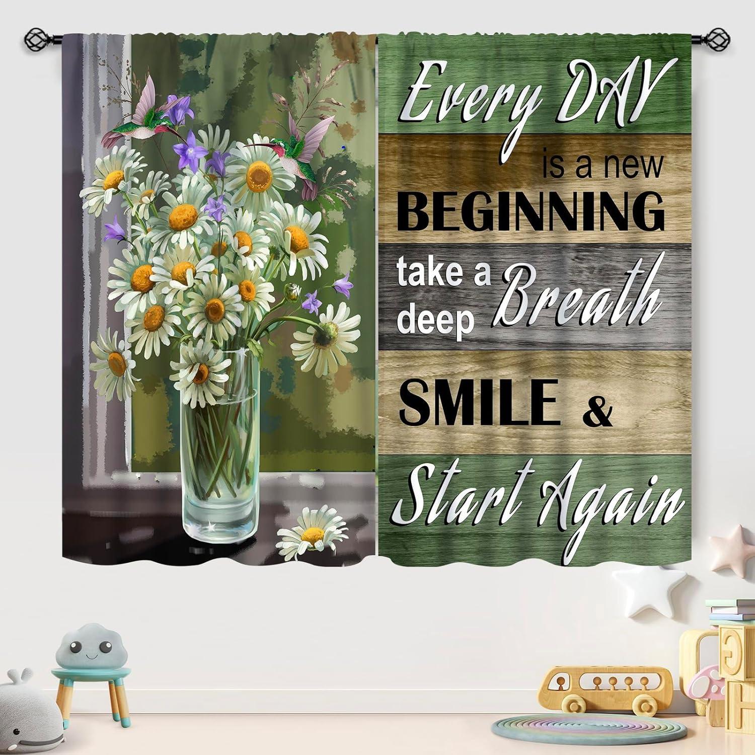 Cortinas Lnepty Retro Rústico 2 Paneles 53x114 cm