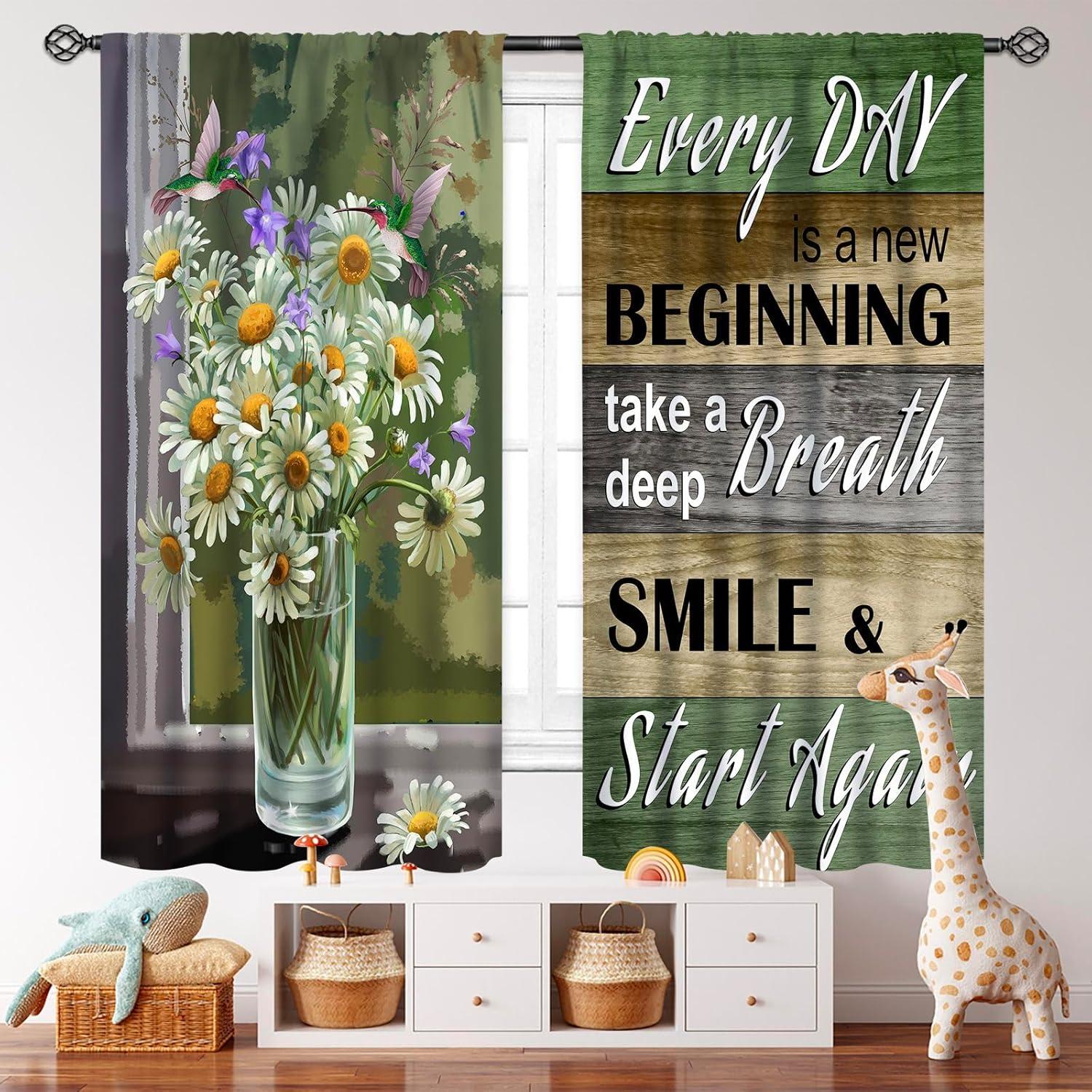 Cortinas Lnepty Retro Rústico 2 Paneles 53x114 cm