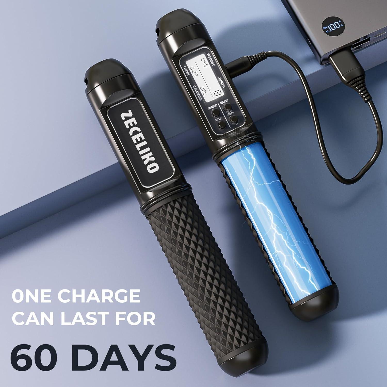 Cuerda de Salto Inteligente Zeceliko con Pantalla LED y Contador