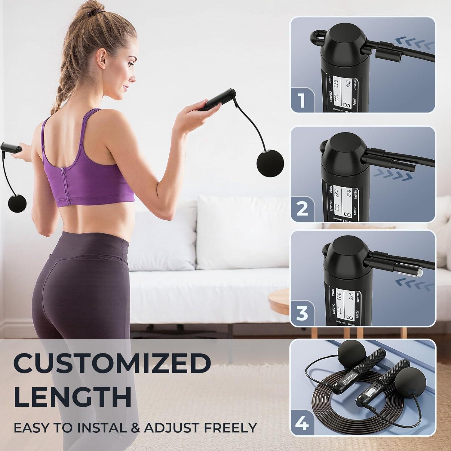 Cuerda de Salto Inteligente Zeceliko con Pantalla LED y Contador