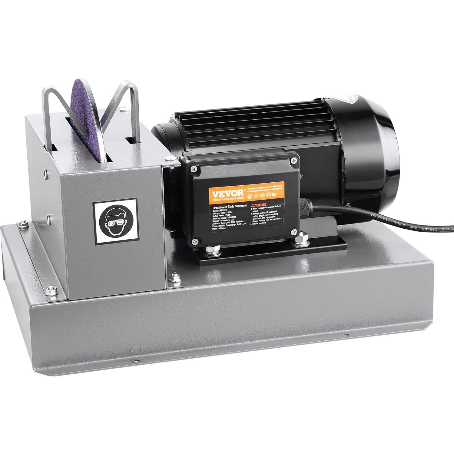 Afilador de Cuchillas de Cortacésped VEVOR 1HP 750W Cerámica