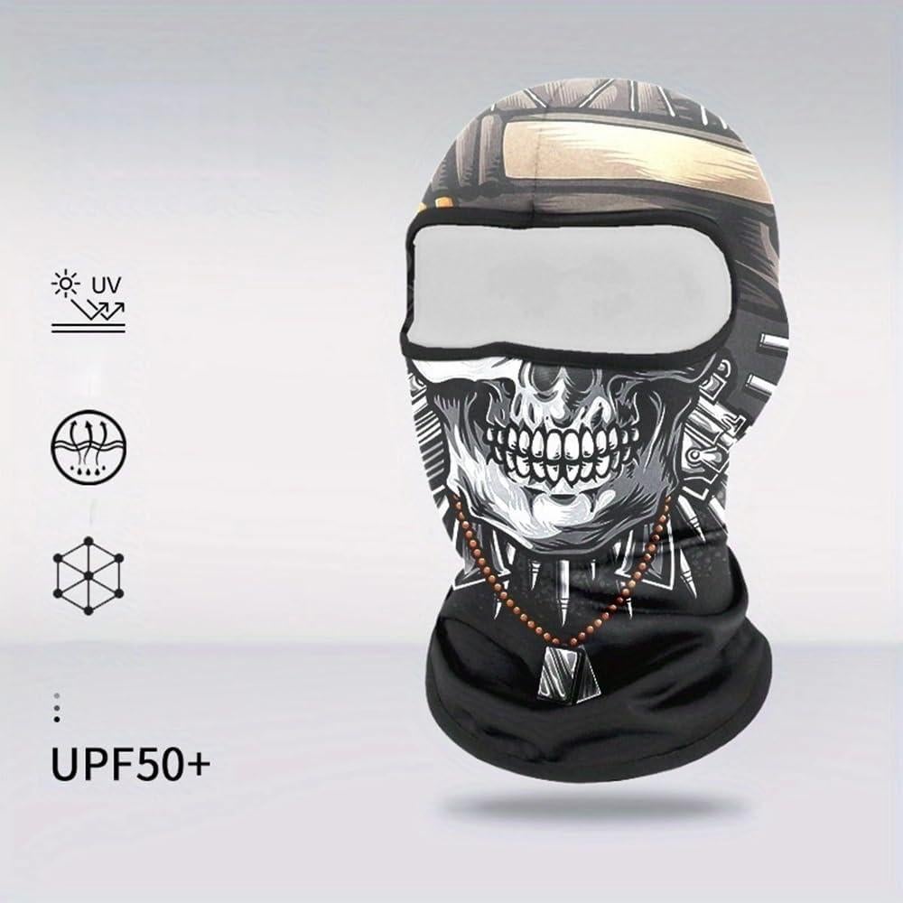 Máscara Balaclava Calavera UV para Motociclismo y Ciclismo