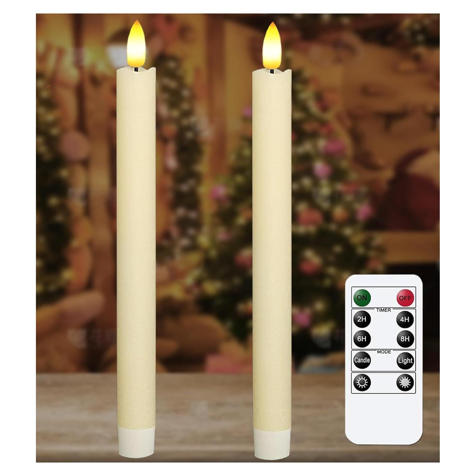 Velas LED de Cera Real KSWING 24.4 cm con Control Remoto - 2 Pcs