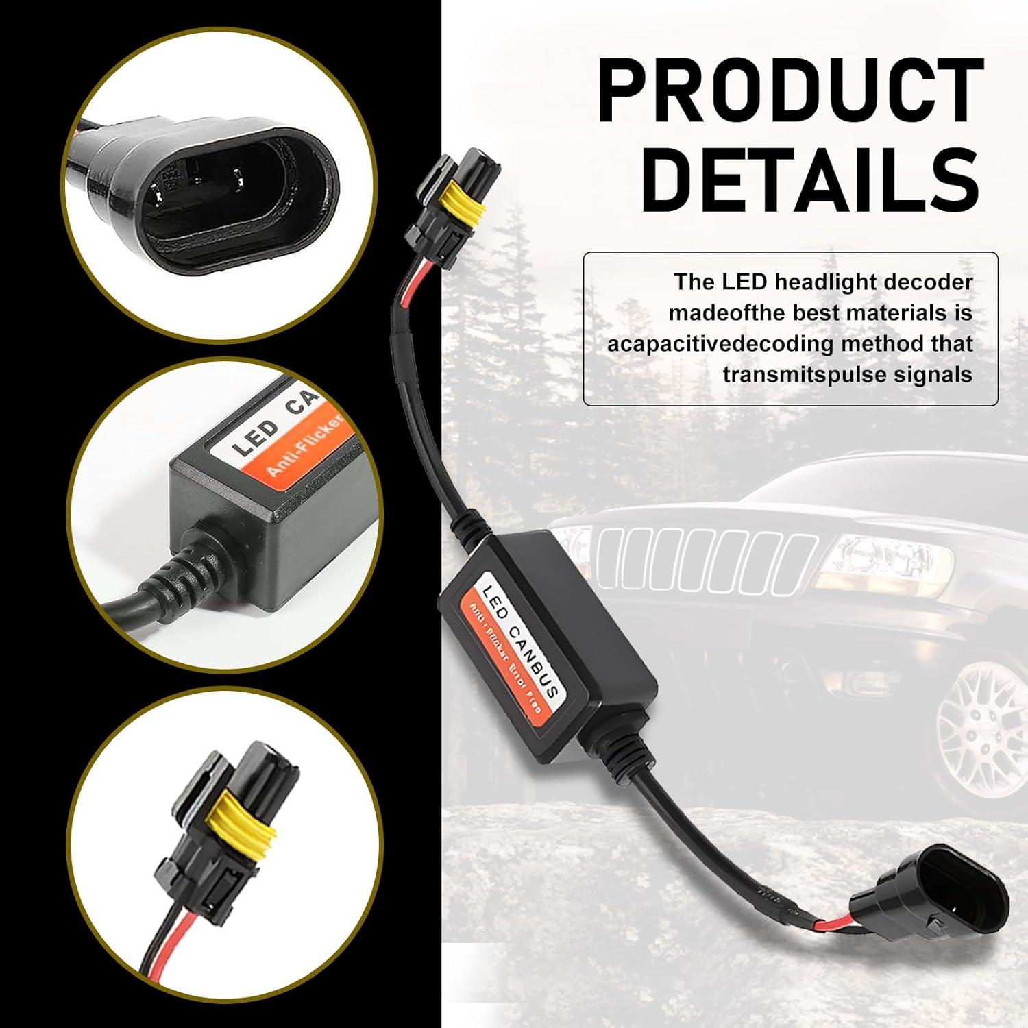 Pack 2 Decodificadores LED AWGUKA 9006 HB4 9012 Antiflicker