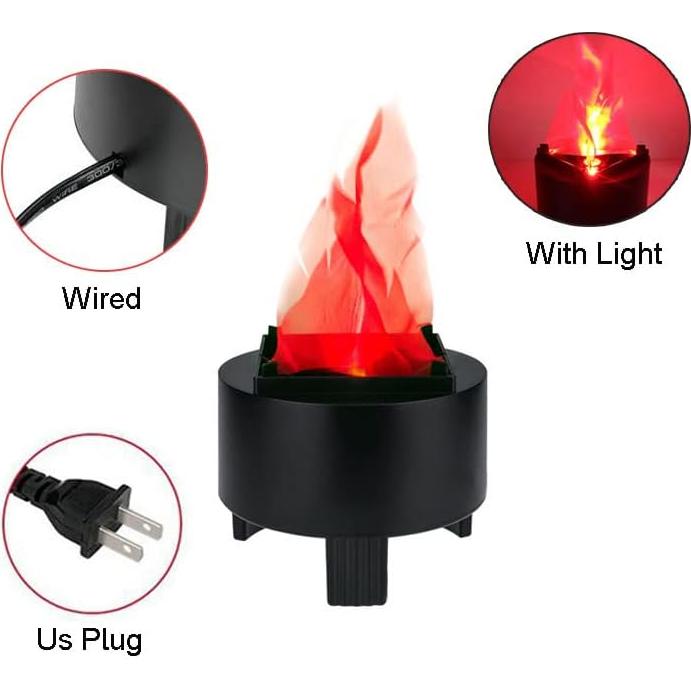 Luz de Llama Falsa LED 3D Lancoon, Efecto Fogata 13cm