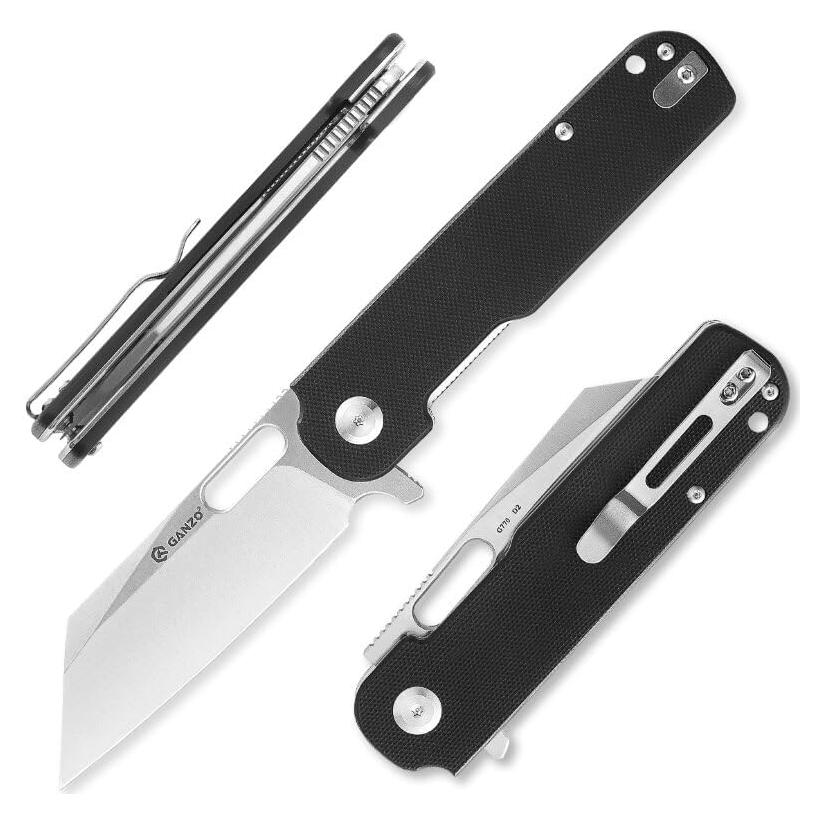 Cuchillo Plegable Ganzo G770-BK Acero D2 Mango G10 Negro
