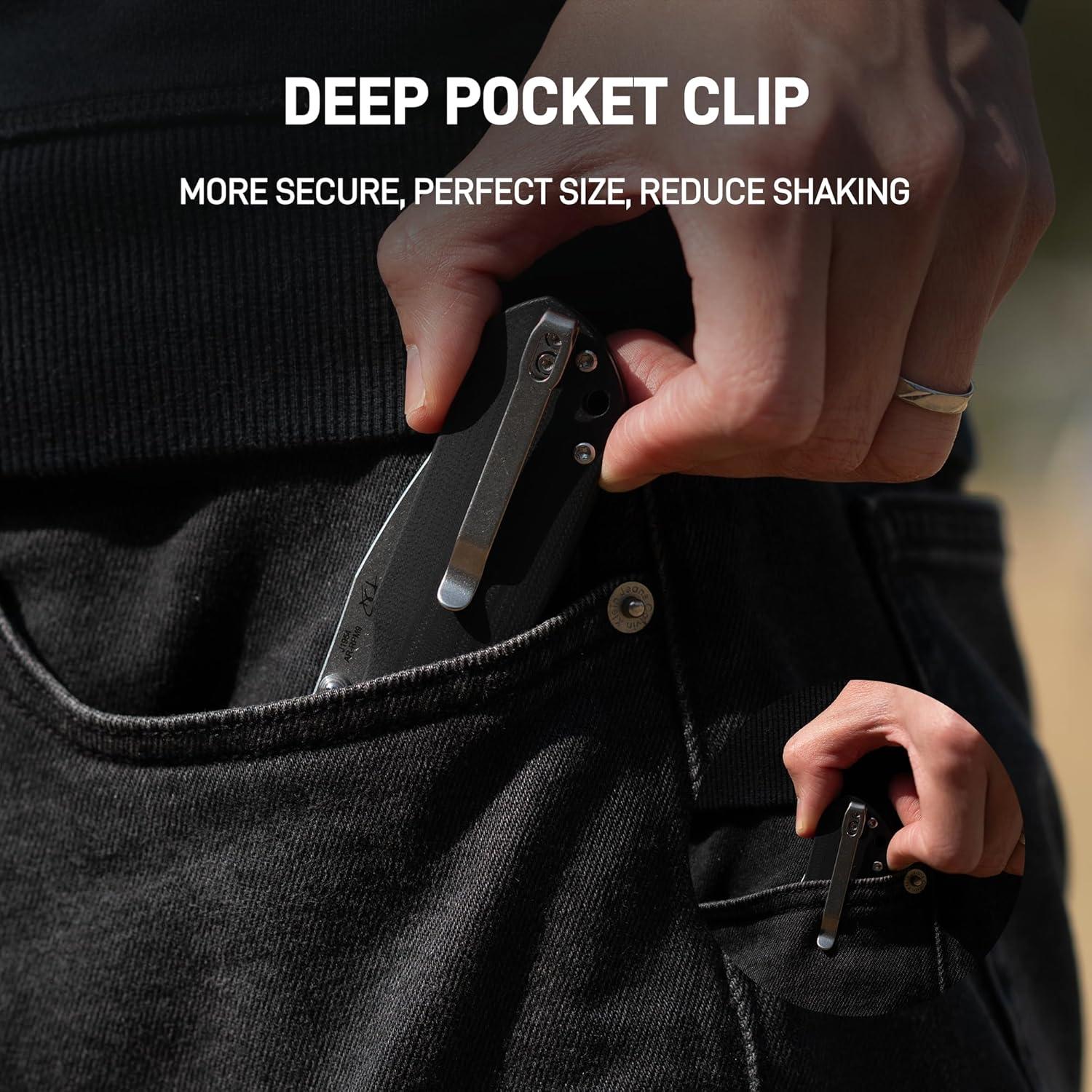 Cuchillo de Bolsillo CJRB Maximal 7.49 cm Acero AR-RPM9 Negro