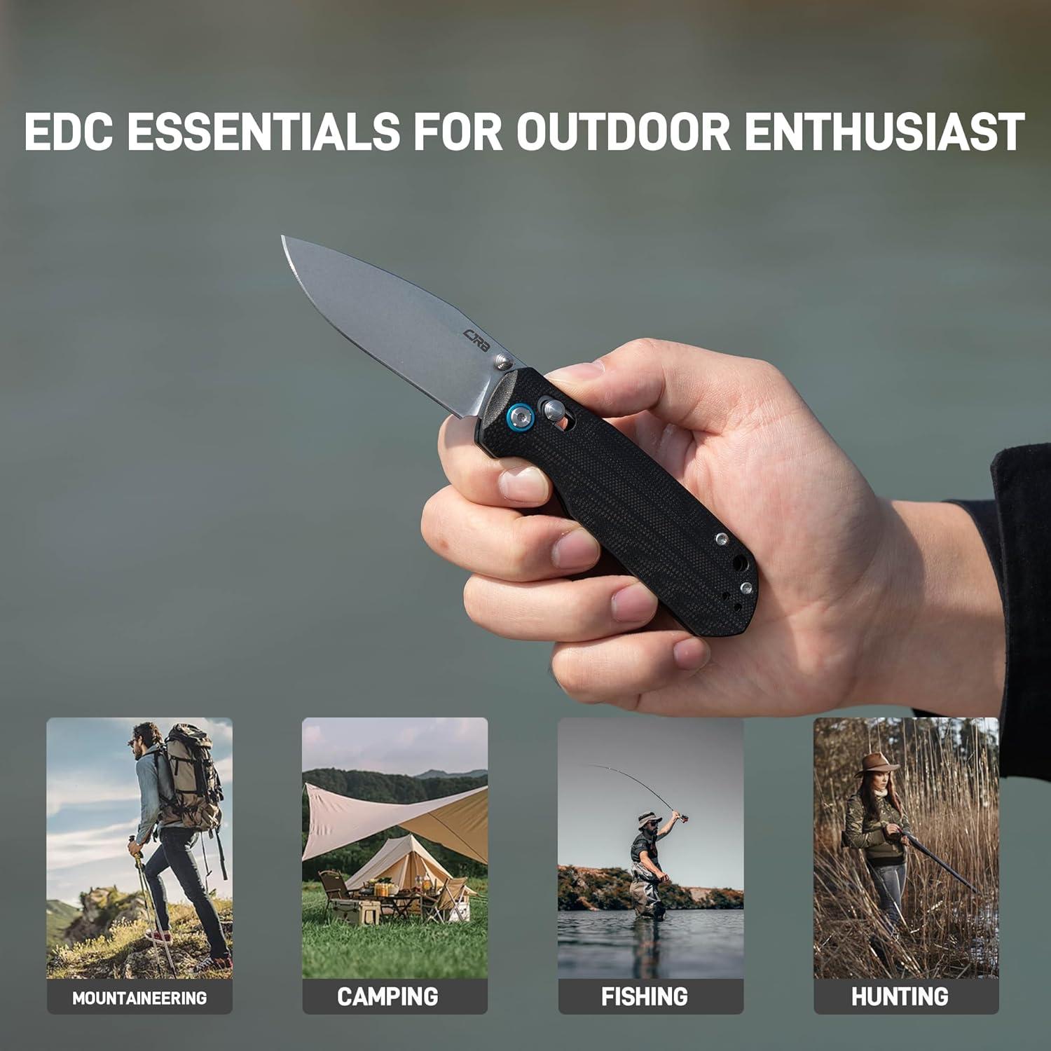 Cuchillo de Bolsillo CJRB Maximal 7.49 cm Acero AR-RPM9 Negro