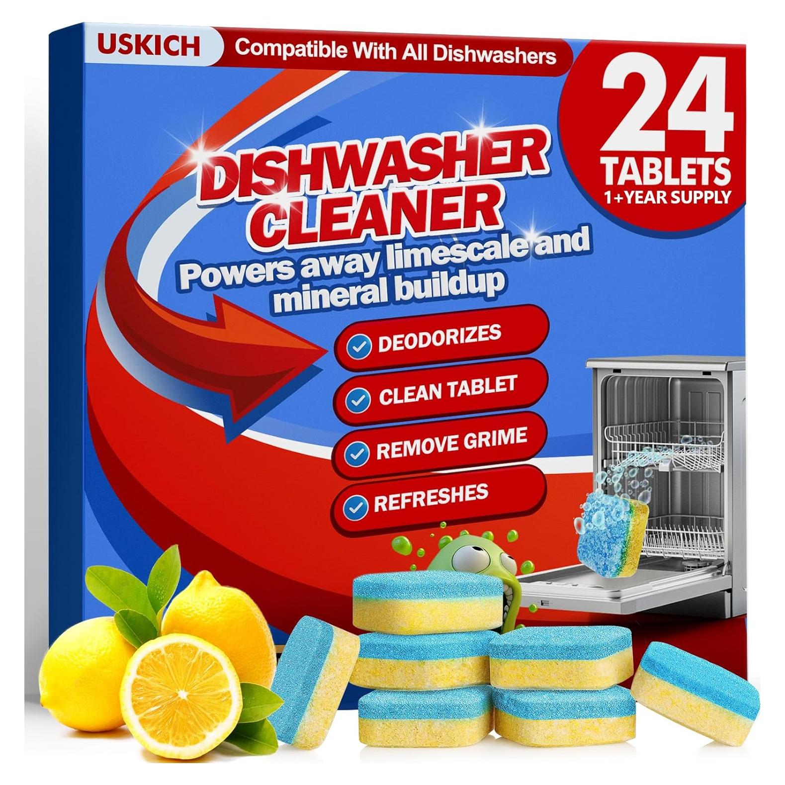 Tabletas Limpiadoras USKICH para Lavavajillas 24 Unidades