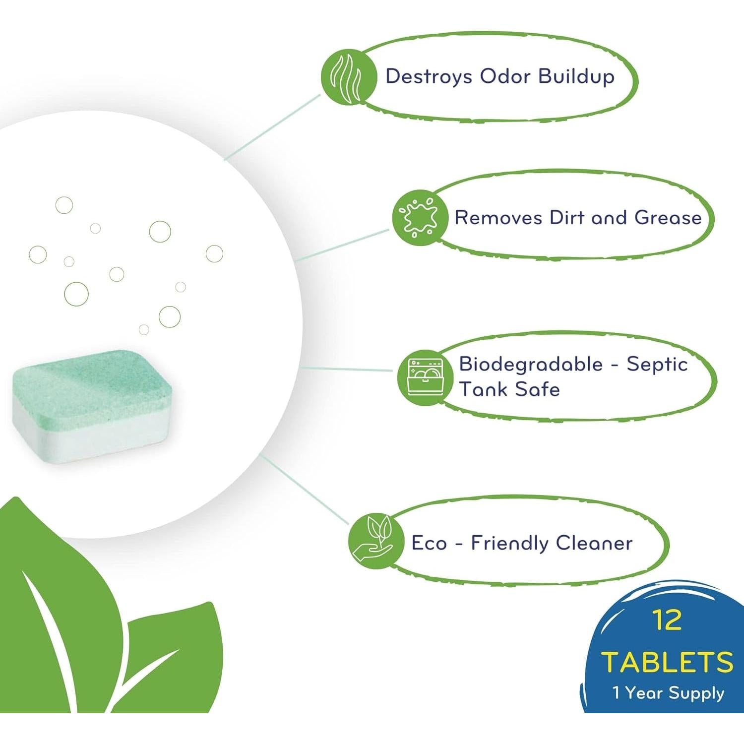 Limpiador de Lavavajillas Eco-Scrubz - 12 Tabletas Ecológicas