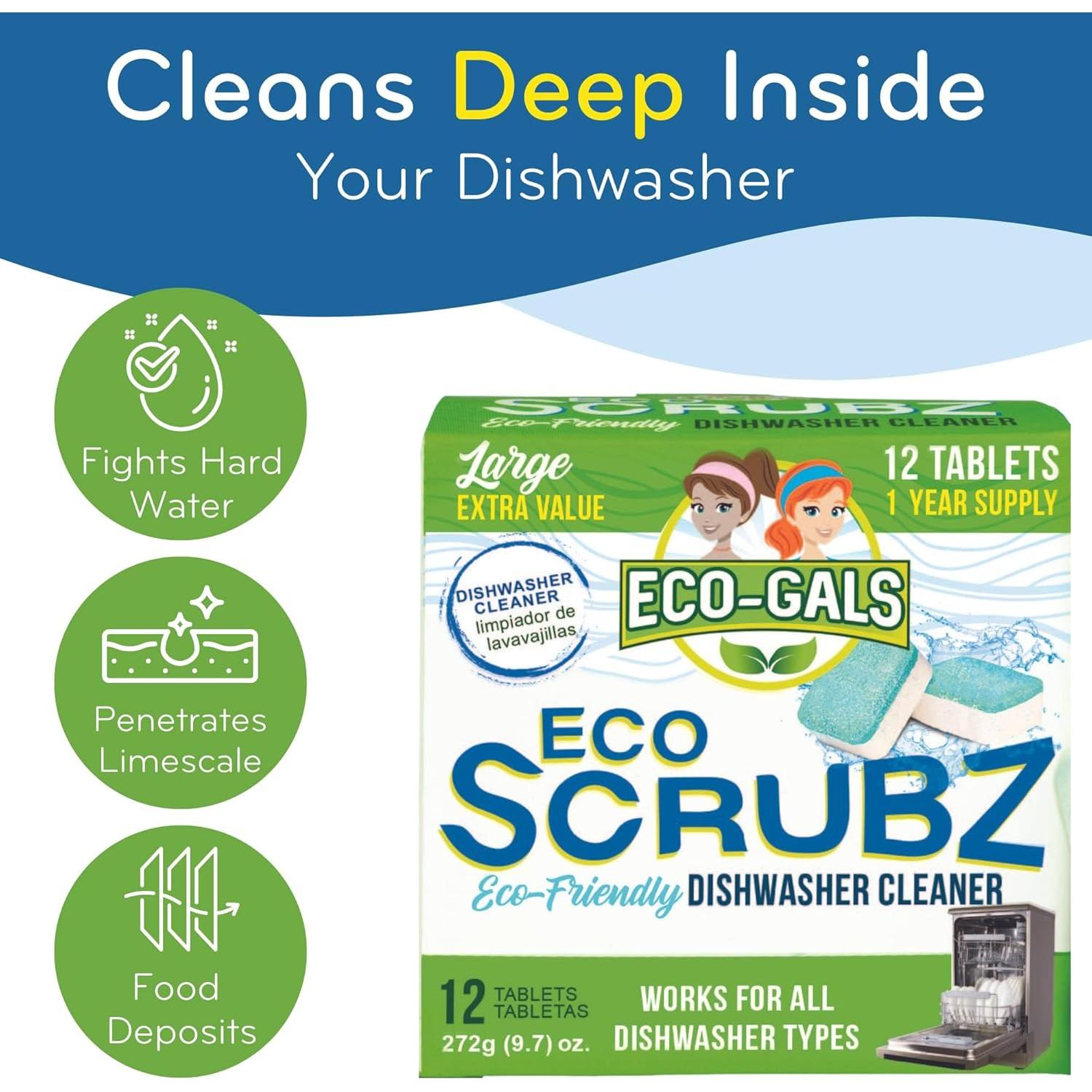 Limpiador de Lavavajillas Eco-Scrubz - 12 Tabletas Ecológicas