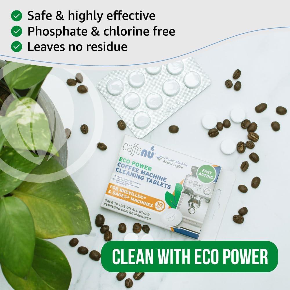 Tabletas de limpieza Caffenu para máquinas Breville 10x 19.94g