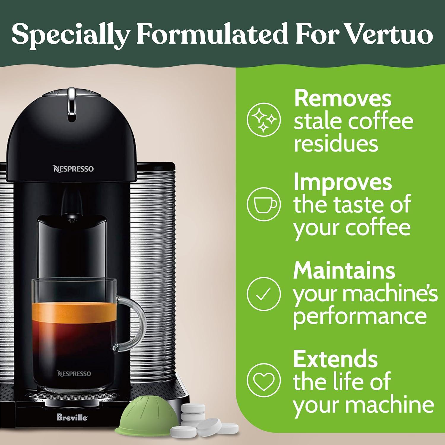 Kit de Limpieza Roobi para Nespresso Vertuoline - 12 Tabletas y Vaso