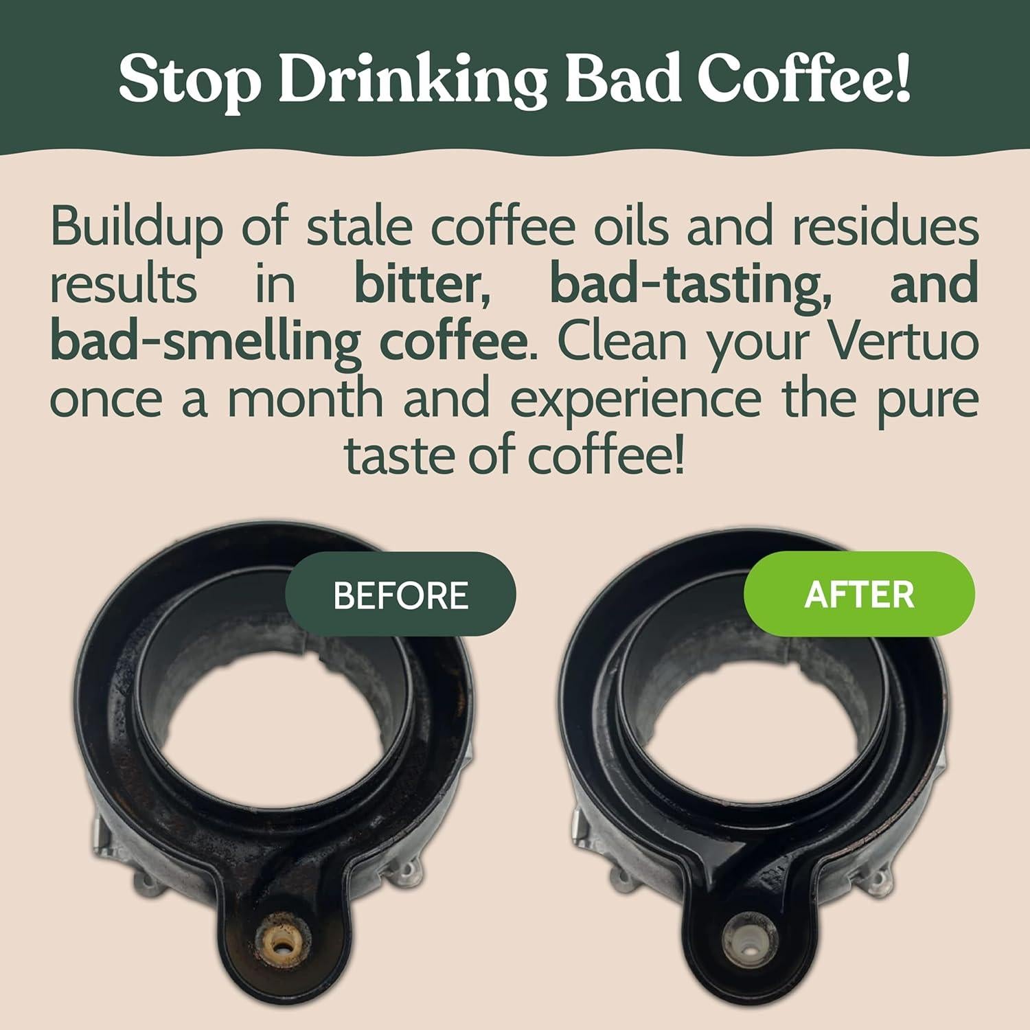 Kit de Limpieza Roobi para Nespresso Vertuoline - 12 Tabletas y Vaso