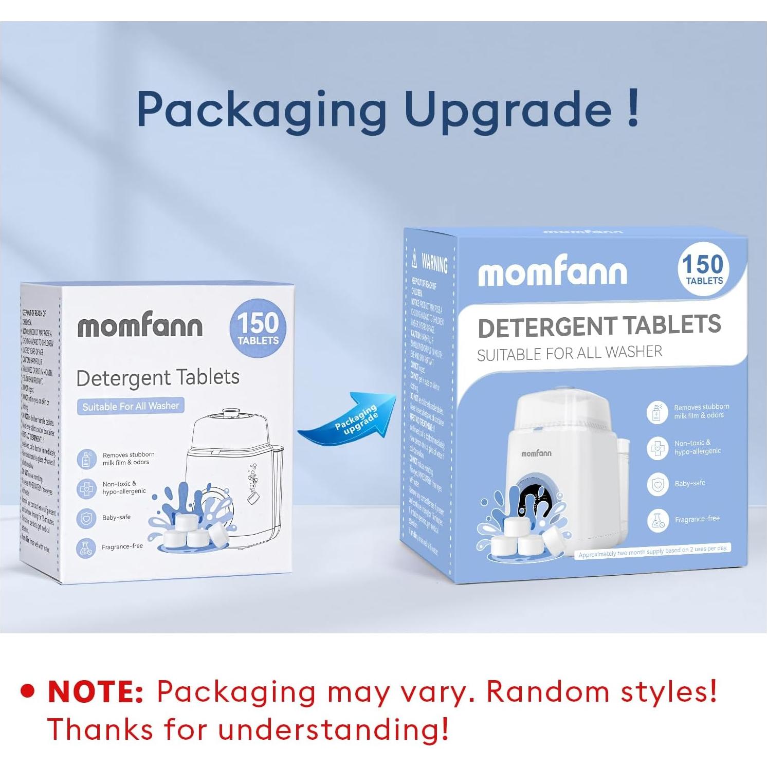 Tabletas de Detergente Profesional Momfann 150 Pcs para Biberones