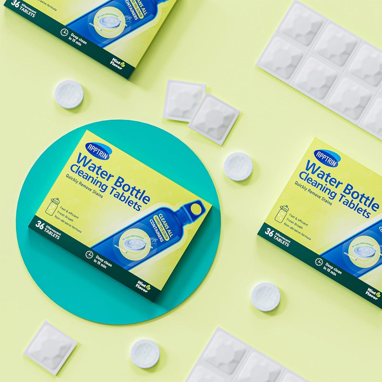 Tabletas de Limpieza APPTRIN para Botellas - Paquete de 36