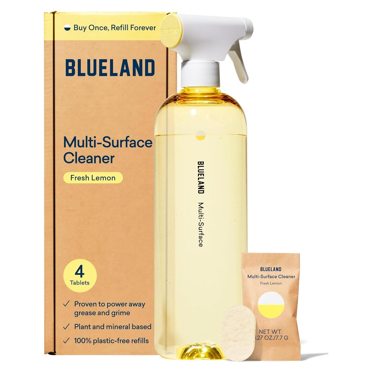 Limpiador Multi-superficie BLUELAND Set de Inicio 4 Tabletas 710 ml