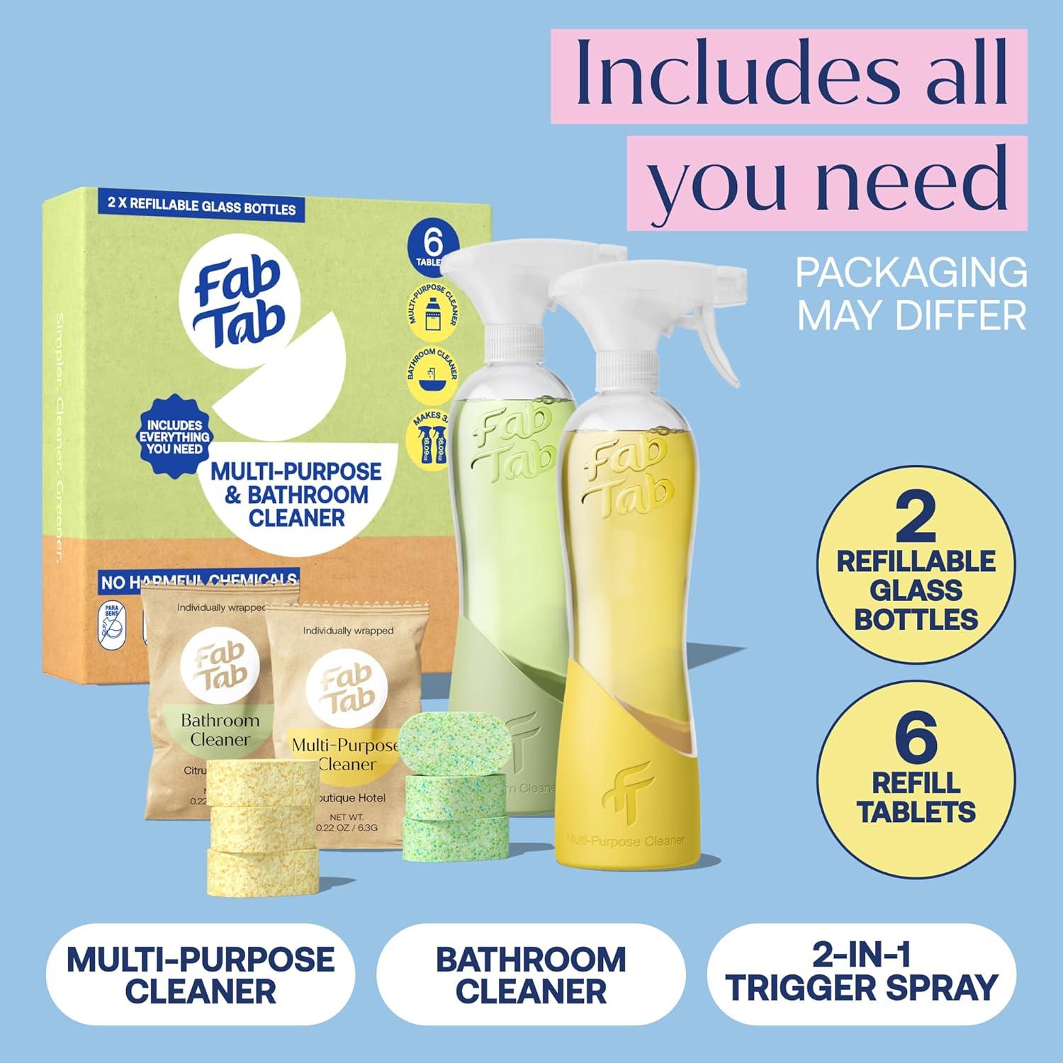 Limpiador Multiusos Fab Tab con 6 Tabletas Recarga Ecológicas