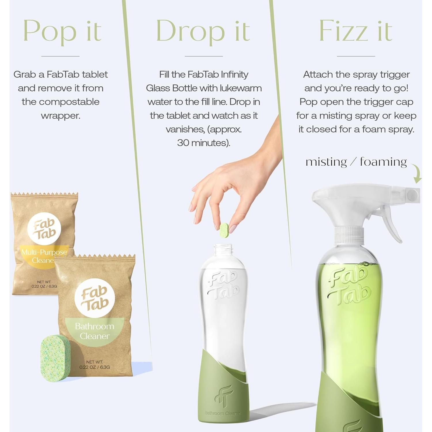 Limpiador Multiusos Fab Tab con 6 Tabletas Recarga Ecológicas