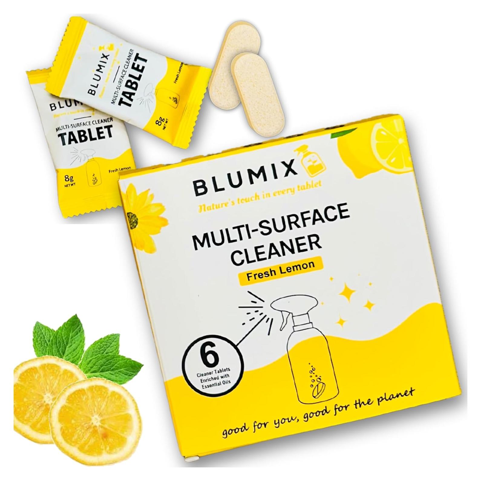 Paquete de 6 Tabletas de Limpieza Ecológicas Blumix - Aroma Limón