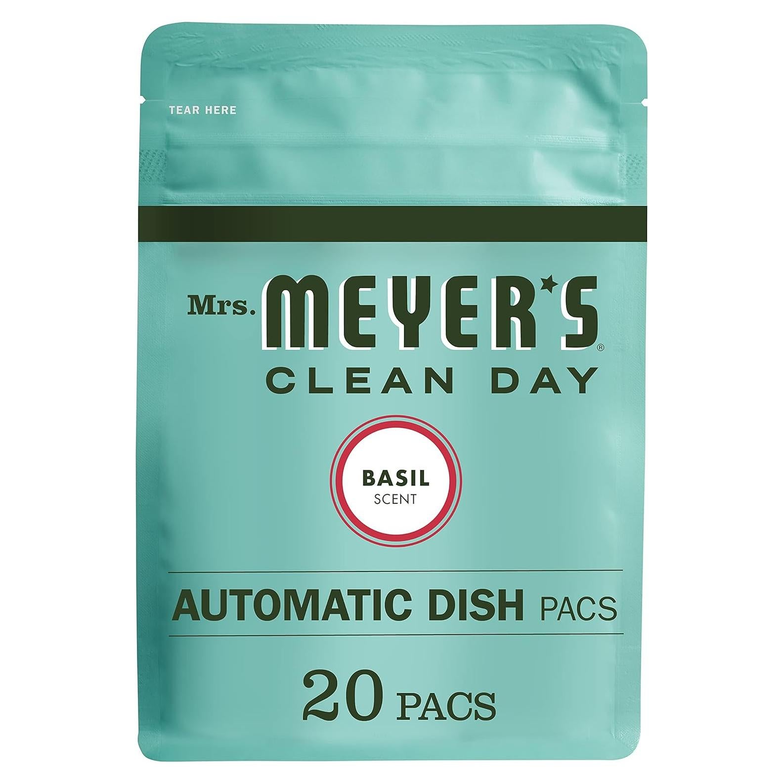 Paquetes de Lavavajillas Automáticos Mrs. Meyer's Albahaca 360g - 2 Pk