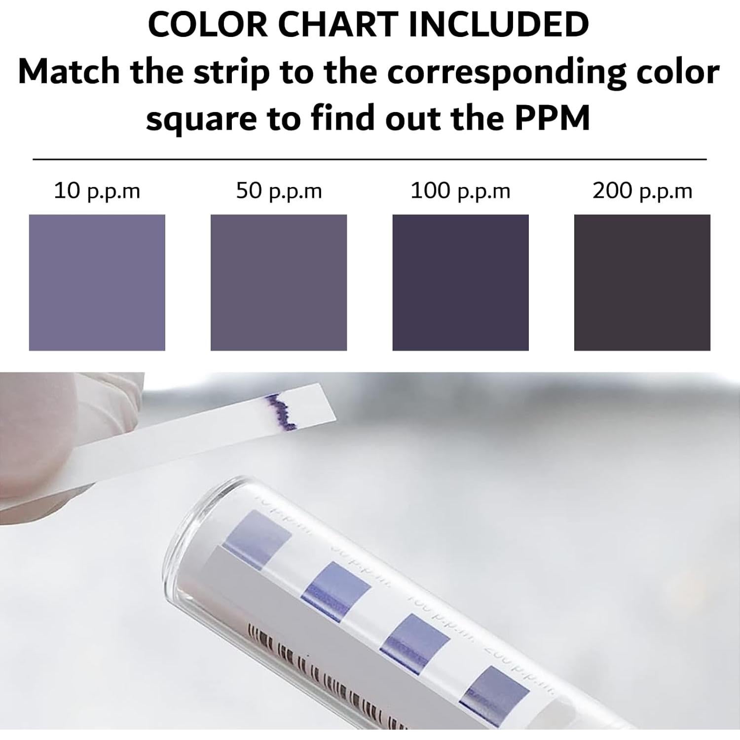 Kit de Prueba de Desinfectante FryOilSaver Co. 200 Tiras Cloro y Quat